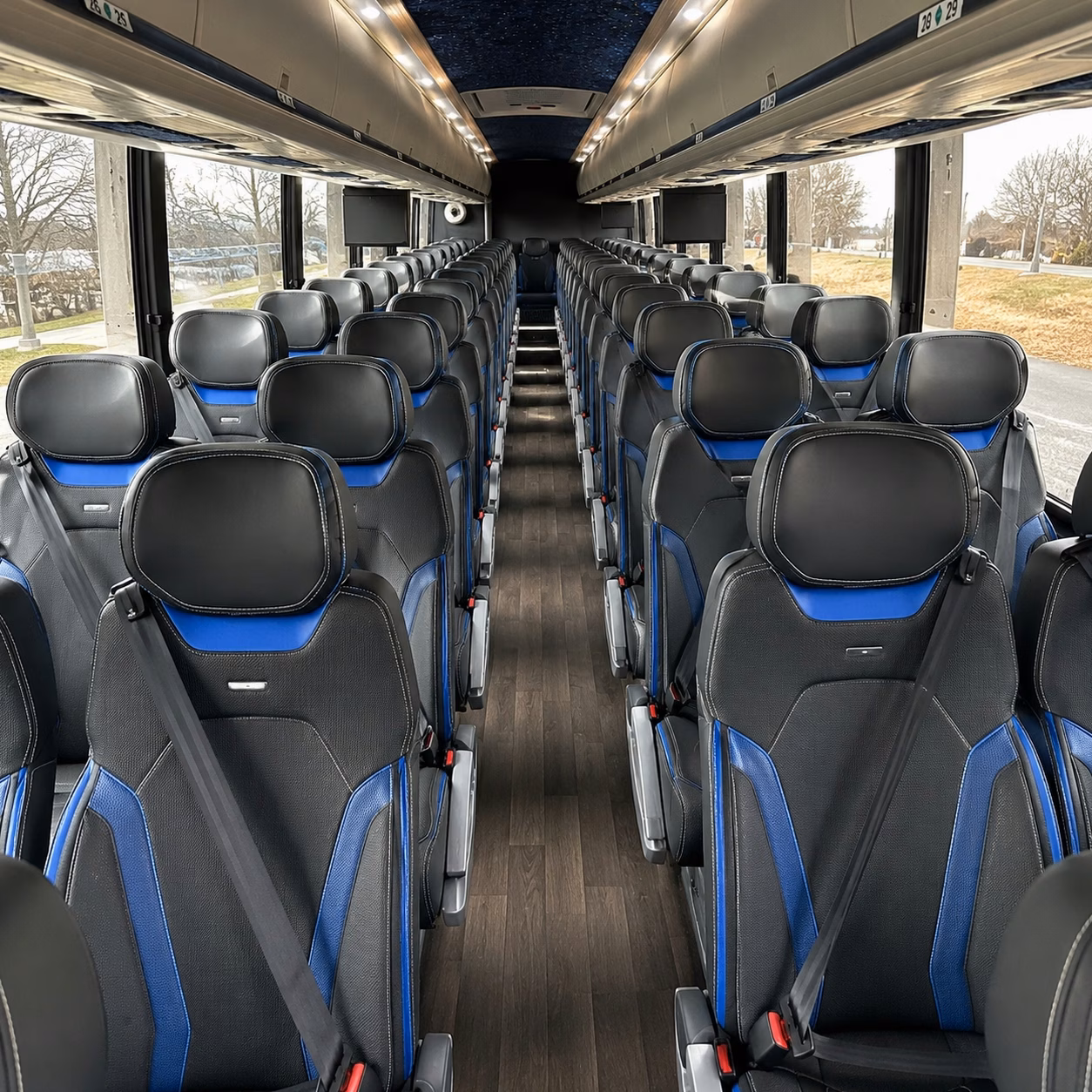 san leandro charter bus interior