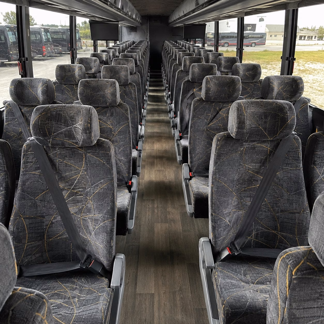 san leandro charter bus rental interior